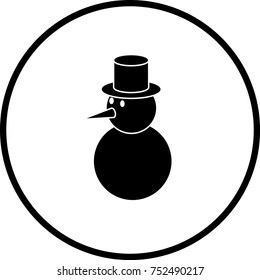 snowman with top hat symbol