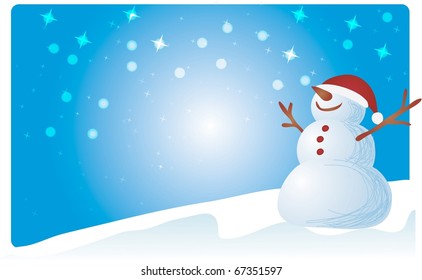 Snowman in Town