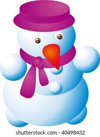Snowman vector