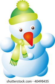 Snowman vector