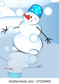 Snowman , vector
