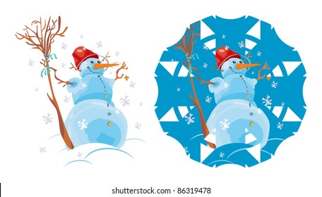 Snowman, vector