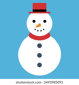 The snowman vector art illustration