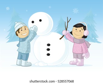 Snowman vector cartoon cute Christmas themed