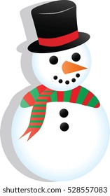 Snowman vector cartoon cute Christmas themed
