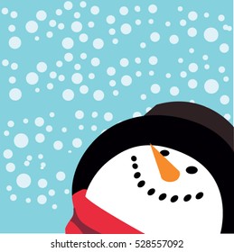 Snowman vector cartoon cute Christmas themed