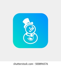 Snowman vector, clip art. Also useful as icon, logo, greeting card, web element, symbol, graphic image, silhouette and illustration.