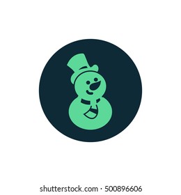 Snowman vector, clip art. Also useful as icon, logo, greeting card, web element, symbol, graphic image, silhouette and illustration.