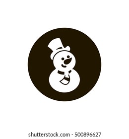 Snowman vector, clip art. Also useful as icon, logo, greeting card, web element, symbol, graphic image, silhouette and illustration.