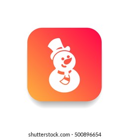 Snowman vector, clip art. Also useful as icon, logo, greeting card, web element, symbol, graphic image, silhouette and illustration.