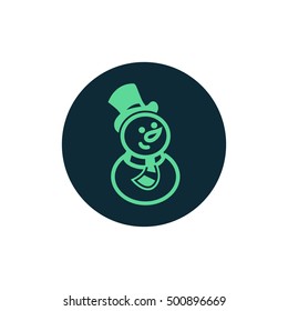 Snowman vector, clip art. Also useful as icon, logo, greeting card, web element, symbol, graphic image, silhouette and illustration.