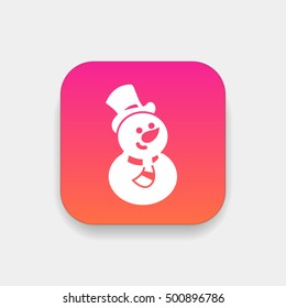 Snowman vector, clip art. Also useful as icon, logo, greeting card, web element, symbol, graphic image, silhouette and illustration.