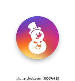 Snowman vector, clip art. Also useful as icon, logo, greeting card, web element, symbol, graphic image, silhouette and illustration.