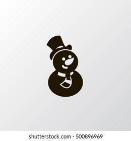 Snowman vector, clip art. Also useful as icon, logo, greeting card, web element, symbol, graphic image, silhouette and illustration.