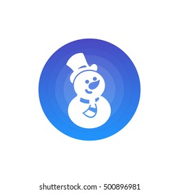 Snowman vector, clip art. Also useful as icon, logo, greeting card, web element, symbol, graphic image, silhouette and illustration.