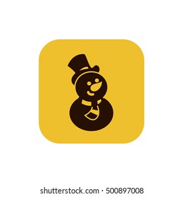 Snowman vector, clip art. Also useful as icon, logo, greeting card, web element, symbol, graphic image, silhouette and illustration.