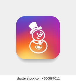 Snowman vector, clip art. Also useful as icon, logo, greeting card, web element, symbol, graphic image, silhouette and illustration.