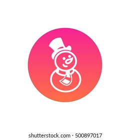 Snowman vector, clip art. Also useful as icon, logo, greeting card, web element, symbol, graphic image, silhouette and illustration.