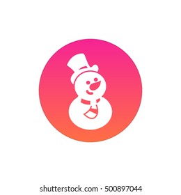 Snowman vector, clip art. Also useful as icon, logo, greeting card, web element, symbol, graphic image, silhouette and illustration.