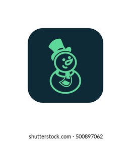 Snowman vector, clip art. Also useful as icon, logo, greeting card, web element, symbol, graphic image, silhouette and illustration.