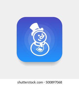 Snowman vector, clip art. Also useful as icon, logo, greeting card, web element, symbol, graphic image, silhouette and illustration.