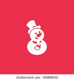 Snowman vector, clip art. Also useful as icon, logo, greeting card, web element, symbol, graphic image, silhouette and illustration.