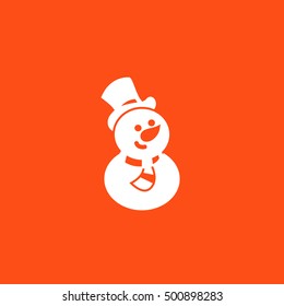 Snowman vector, clip art. Also useful as icon, logo, greeting card, web element, symbol, graphic image, silhouette and illustration.