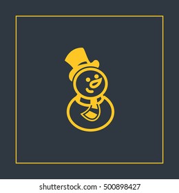 Snowman vector, clip art. Also useful as icon, logo, greeting card, web element, symbol, graphic image, silhouette and illustration.