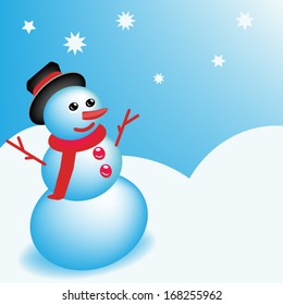 Snowman. Vector snowman. Cute Christmas 