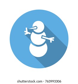 Snowman vector flat icon.
