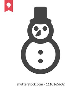 snowman vector icon