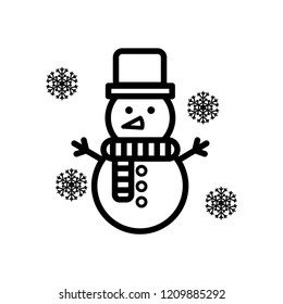 Snowman vector icon