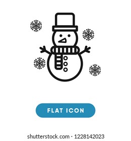 Snowman vector icon