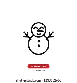 Snowman vector icon