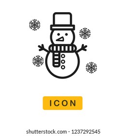 Snowman vector icon
