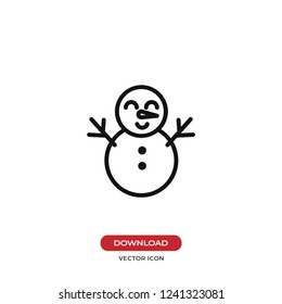 Snowman vector icon