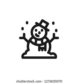 Snowman vector icon