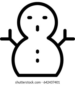 Snowman Vector Icon 