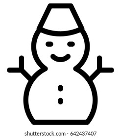 Snowman Vector Icon 