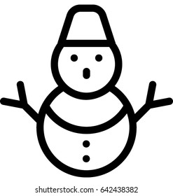 Snowman Vector Icon 