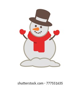 Snowman vector icon