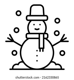 Snowman vector icon. Can be used for printing, mobile and web applications.