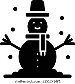 Icono vector Snowman. Se puede usar para imprimir, móviles y aplicaciones web.