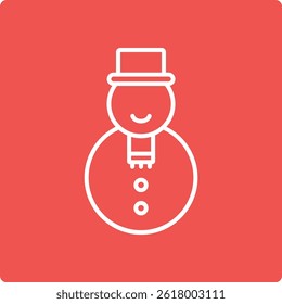 Ícone vetorial do boneco de neve. Pode ser usado para impressão, aplicativos móveis e da Web.