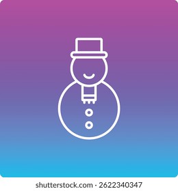 Ícone vetorial do boneco de neve. Pode ser usado para impressão, aplicativos móveis e da Web.