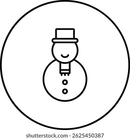Ícone vetorial do boneco de neve. Pode ser usado para impressão, aplicativos móveis e da Web.