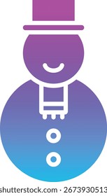 Ícone vetorial do boneco de neve. Pode ser usado para impressão, aplicativos móveis e da Web.