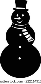 Schneemann, Vektorsymbol. Vektorgrafik für Design