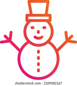 Snowman Vector Icon Design Illustration