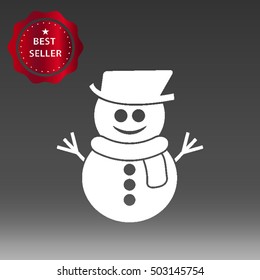 Snowman Vector Icon Illustration